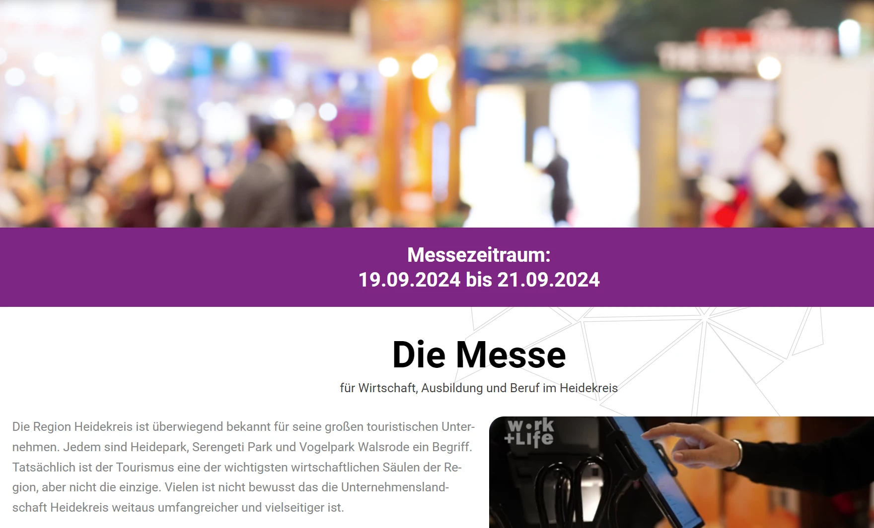 Die Messe für Wirtschaft, Ausbildung und Beruf im Heidekreis